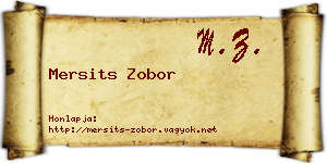 Mersits Zobor névjegykártya